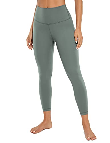 CRZ YOGA Butterluxe Damen High Waist 3/4 Leggings Capri Blickdicht Sport Yoga Fitness Sommer Sporthose - 58cm Grauer Salbei 38 von CRZ YOGA