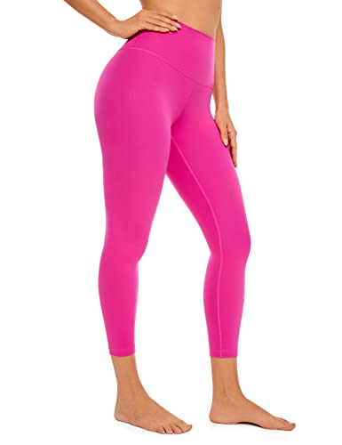 CRZ YOGA Butterluxe Damen High Waist 3/4 Leggings Capri Blickdicht Sport Yoga Fitness Sommer Sporthose - 58cm Hibiskus-Purpur 40 von CRZ YOGA