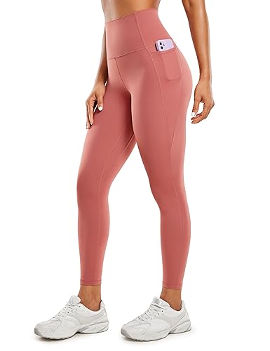 CRZ YOGA Butterluxe Damen High Waist Sport Leggings Blickdicht Soft Yoga Hosen Gym Workout Leggins mit Tasche - 64cm Briar Rose 38 von CRZ YOGA