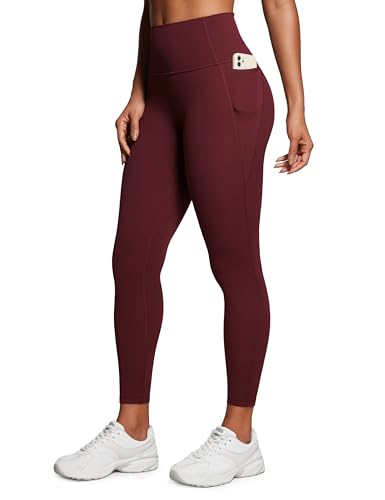 CRZ YOGA Butterluxe Damen High Waist Sport Leggings Blickdicht Soft Yoga Hosen Gym Workout Leggins mit Tasche - 64cm Roter Merlot 38 CRZ YOGA Butterluxe Damen High Waist Sport Leggings Blickdicht Soft Yoga Hosen Gym Workout Leggins mit Tasche - 64cm Roter Merlot 38 von CRZ YOGA