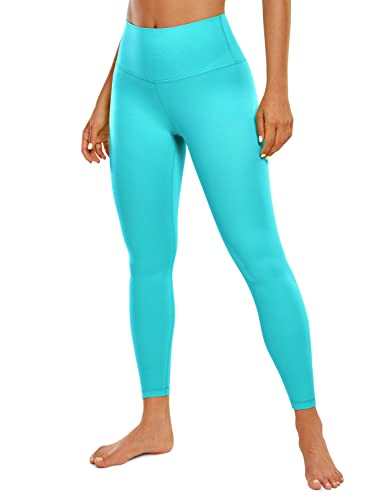 CRZ YOGA Butterluxe Damen High Waist Sport Leggings Blickdicht Yoga Leggins Sporthose Workout Gym Yogahose - 64cm (Neon) Spektralblau 42 von CRZ YOGA