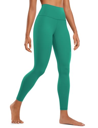 CRZ YOGA Butterluxe Damen High Waist Sport Leggings Blickdicht Yoga Leggins Sporthose Workout Gym Yogahose - 64cm Cascadia Grün 36 von CRZ YOGA