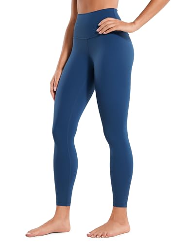 CRZ YOGA Butterluxe Damen High Waist Sport Leggings Blickdicht Yoga Leggins Sporthose Workout Gym Yogahose - 64cm FRANZÖSISCHE Marine 36 von CRZ YOGA