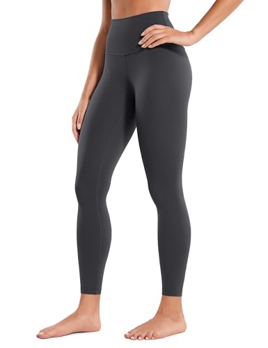 CRZ YOGA Butterluxe Damen High Waist Sport Leggings Blickdicht Yoga Leggins Sporthose Workout Gym Yogahose - 64cm Mysteriöses Grau 34 von CRZ YOGA