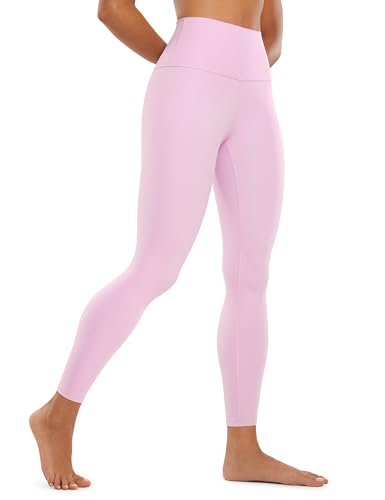 CRZ YOGA Butterluxe Damen High Waist Sport Leggings Blickdicht Yoga Leggins Sporthose Workout Gym Yogahose - 64cm Vita Rosa 40 von CRZ YOGA