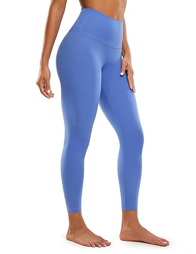 CRZ YOGA Butterluxe Damen High Waist Sport Leggings Blickdicht Yoga Leggins Sporthose Workout Gym Yogahose - 64cm Wildes Indigo 38 von CRZ YOGA