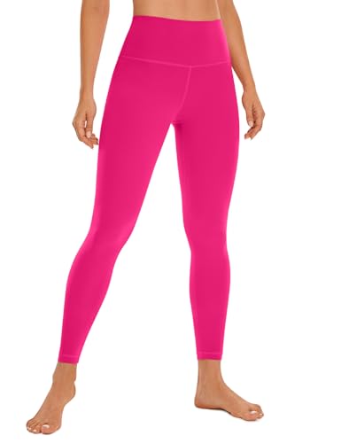 CRZ YOGA Butterluxe Damen High Waist Sport Leggings Blickdicht Yoga Leggins Sporthose Workout Gym Yogahose - 71cm Granita Pink 36 von CRZ YOGA