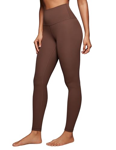 CRZ YOGA Butterluxe Damen High Waist Sport Leggings Blickdicht Yoga Leggins Sporthose Workout Gym Yogahose - 71cm Kaffeebraun 42 von CRZ YOGA