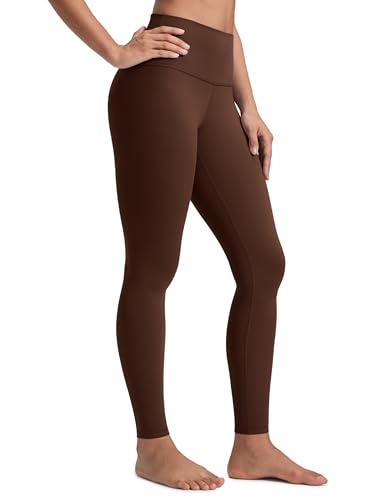CRZ YOGA Butterluxe Damen High Waist Sport Leggings Blickdicht Yoga Leggins Sporthose Workout Gym Yogahose - 71cm Lava Braun 36 von CRZ YOGA