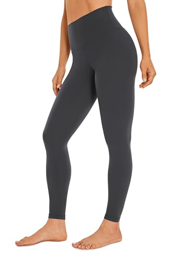 CRZ YOGA Butterluxe Damen High Waist Sport Leggings Blickdicht Yoga Leggins Sporthose Workout Gym Yogahose - 71cm Mysteriöses Grau 36 von CRZ YOGA