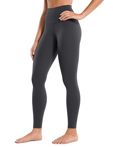 CRZ YOGA Butterluxe Damen High Waist Sport Leggings Blickdicht Yoga Leggins Sporthose Workout Gym Yogahose - 71cm Mysteriöses Grau 36 von CRZ YOGA