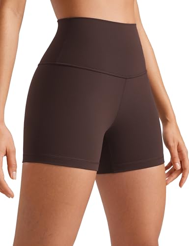 CRZ YOGA Butterluxe Damen Radlerhose Kurze Sporthose High Waist Yoga Sommer Shorts Laufshorts Fitness Hose - 10cm Heißes Fudge-Brown 40 CRZ YOGA Butterluxe Damen Radlerhose Kurze Sporthose High Waist Yoga Sommer Shorts Laufshorts Fitness Hose - 10cm Heißes Fudge-Brown 40 von CRZ YOGA