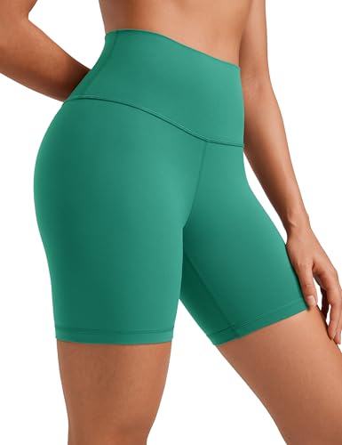 CRZ YOGA Butterluxe Damen Radlerhose Kurze Sporthose High Waist Yoga Sommer Shorts Laufshorts Fitness Hose - 15cm Cascadia Grün 38 CRZ YOGA Butterluxe Damen Radlerhose Kurze Sporthose High Waist Yoga Sommer Shorts Laufshorts Fitness Hose - 15cm Cascadia Grün 38 von CRZ YOGA