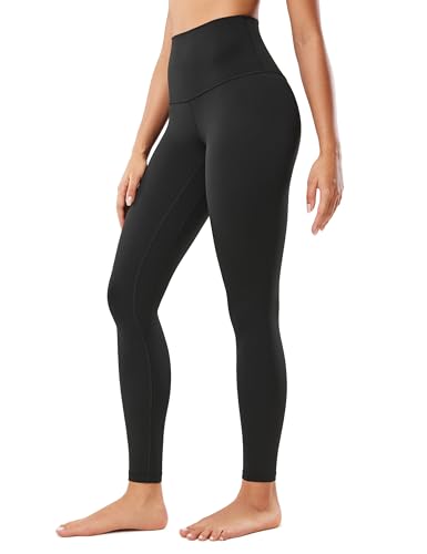 CRZ YOGA Butterluxe Damen Super High Waist Sport Leggings Buttery Soft Sporthose Blickdicht Atmungsaktiv Yoga Hosen - 71cm Schwarz 36 von CRZ YOGA