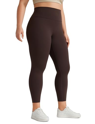 CRZ YOGA Butterluxe Damen Übergröße Leggings - 64cm Große Größen High Waist Workout Leggins Butterweiche Spandex Yogahose Heißes Fudge-Brown 50 CRZ YOGA Butterluxe Damen Übergröße Leggings - 64cm Große Größen High Waist Workout Leggins Butterweiche Spandex Yogahose Heißes Fudge-Brown 50 von CRZ YOGA
