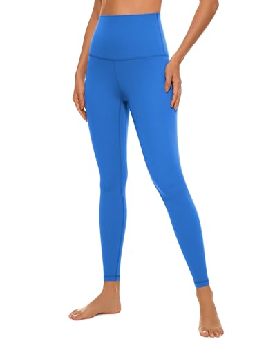 CRZ YOGA Butterluxe Damen Yoga Leggings Super High Waist Sportleggings Komfortable Sporthose Yogahose - 64cm Funkelndes Blau 40 von CRZ YOGA