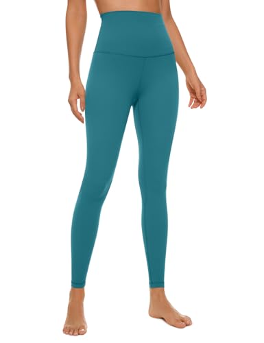 CRZ YOGA Butterluxe Damen Yoga Leggings Super High Waist Sportleggings Komfortable Sporthose Yogahose - 64cm Grüne Jade 36 von CRZ YOGA