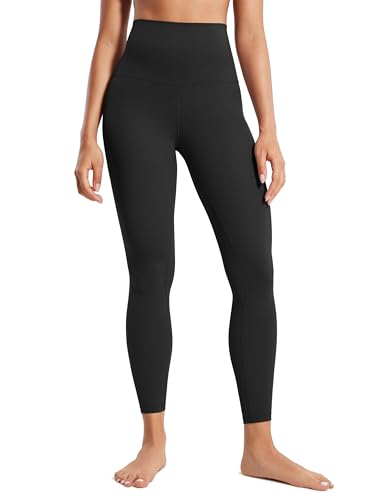 CRZ YOGA Butterluxe Damen Yoga Leggings Super High Waist Sportleggings Komfortable Sporthose Yogahose - 64cm Schwarz 42 von CRZ YOGA