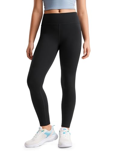 CRZ YOGA Mädchen Butterluxe High Waist Sport Leggings Full Length Blickdicht Soft Workout Leggins Lang Kinder Pants Schwarz L von CRZ YOGA