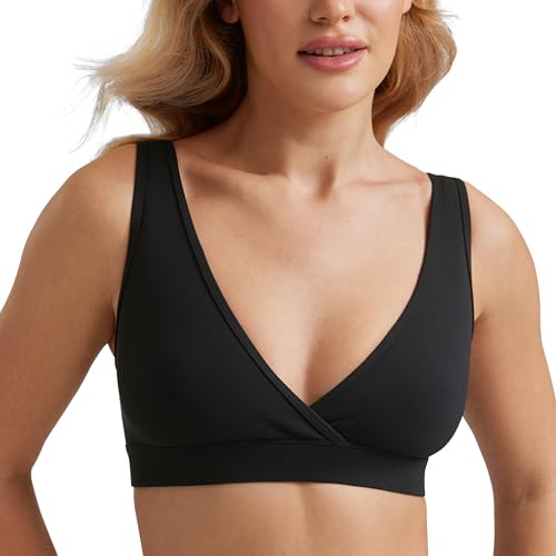 CRZ YOGA Butterluxe Schwangerschaft Bra Mutterschaft Still-BHS für Frauen Frequenzweiche Ohne Bügel Schlafen Stillen Salon Schwarz 38 CRZ YOGA Butterluxe Schwangerschaft Bra Mutterschaft Still-BHS für Frauen Frequenzweiche Ohne Bügel Schlafen Stillen Salon Schwarz 38 von CRZ YOGA
