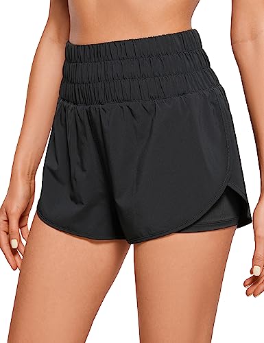 CRZ YOGA Damen 2 in 1 Running Shorts High Waist Schnelltrocknend Atmungsaktiv Sporthose Laufhose Laufshorts mit Tasche Schwarz 38 CRZ YOGA Damen 2 in 1 Running Shorts High Waist Schnelltrocknend Atmungsaktiv Sporthose Laufhose Laufshorts mit Tasche Schwarz 38 von CRZ YOGA
