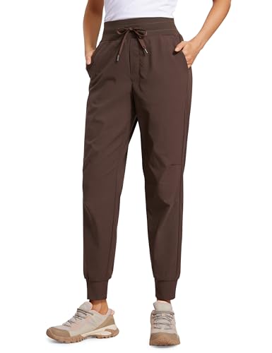 CRZ YOGA Damen Athletic Hohe Taille Jogger Leicht Workout Wandern Lässig Sporthosen Outdoor Hose mit Taschen - 70cm Heißes Fudge-Brown 34 CRZ YOGA Damen Athletic Hohe Taille Jogger Leicht Workout Wandern Lässig Sporthosen Outdoor Hose mit Taschen - 70cm Heißes Fudge-Brown 34 von CRZ YOGA