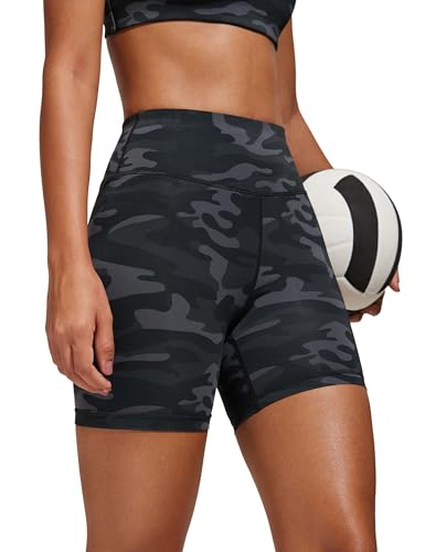 CRZ YOGA Damen Badeshorts Bauchkontrolle High Waist Schwimmshorts Sport Beach Badehose Wassersport Kurze Hose - 13cm Dschungeltarnung Grau 38 CRZ YOGA Damen Badeshorts Bauchkontrolle High Waist Schwimmshorts Sport Beach Badehose Wassersport Kurze Hose - 13cm Dschungeltarnung Grau 38 von CRZ YOGA