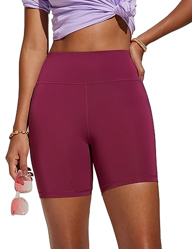 CRZ YOGA Damen Badeshorts Bauchkontrolle High Waist Schwimmshorts Sport Beach Badehose Wassersport Kurze Hose - 13cm Fuchsie 40 CRZ YOGA Damen Badeshorts Bauchkontrolle High Waist Schwimmshorts Sport Beach Badehose Wassersport Kurze Hose - 13cm Fuchsie 40 von CRZ YOGA