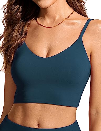 CRZ YOGA Damen Bikini Top Swimsuit Schnell Trocknend Padded Bikini Swim Oberteil Abzeichen Blau 38 von CRZ YOGA