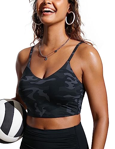 CRZ YOGA Damen Bikini Top Swimsuit Schnell Trocknend Padded Bikini Swim Oberteil Dschungeltarnung Grau 38 CRZ YOGA Damen Bikini Top Swimsuit Schnell Trocknend Padded Bikini Swim Oberteil Dschungeltarnung Grau 38 von CRZ YOGA