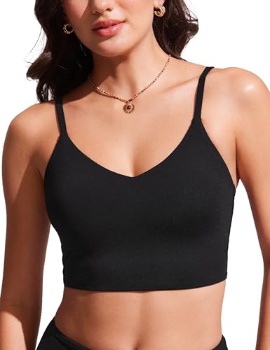 CRZ YOGA Damen Bikini Top Swimsuit Schnell Trocknend Padded Bikini Swim Oberteil Schwarz 40 von CRZ YOGA