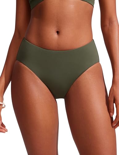 CRZ YOGA Damen Bikini Unterteile Mittlerer Aufstieg Voll Gefüttert Baden Swimsuit Basic Swim Surfen Slips Dunkle Olive 44 CRZ YOGA Damen Bikini Unterteile Mittlerer Aufstieg Voll Gefüttert Baden Swimsuit Basic Swim Surfen Slips Dunkle Olive 44 von CRZ YOGA