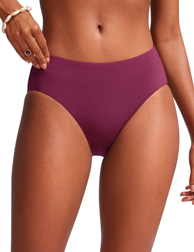 CRZ YOGA Damen Bikini Unterteile Mittlerer Aufstieg Voll Gefüttert Baden Swimsuit Basic Swim Surfen Slips Fuchsie 38 CRZ YOGA Damen Bikini Unterteile Mittlerer Aufstieg Voll Gefüttert Baden Swimsuit Basic Swim Surfen Slips Fuchsie 38 von CRZ YOGA