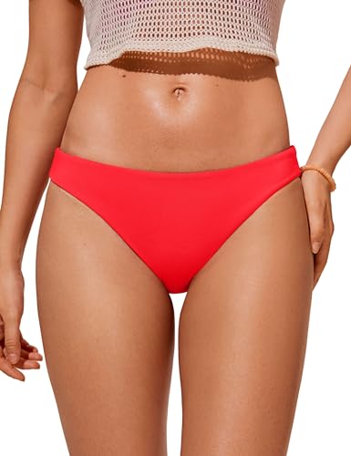 CRZ YOGA Damen Bikinihose Swim Beach Sports Bikini Bottom Sexy Badehose Tiefrot 36 von CRZ YOGA