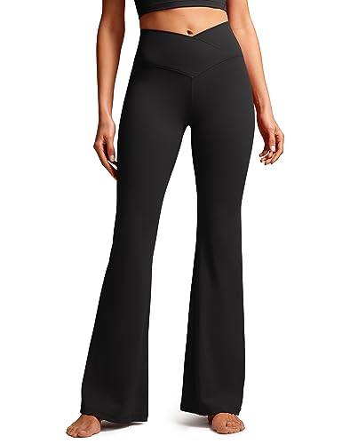 CRZ YOGA Damen Butterluxe Bootcut Schlaghose Yoga Leggings Crossover High Waist Blickdicht Sporthose Fitnesshose - 79cm Schwarz 40 CRZ YOGA Damen Butterluxe Bootcut Schlaghose Yoga Leggings Crossover High Waist Blickdicht Sporthose Fitnesshose - 79cm Schwarz 40 von CRZ YOGA