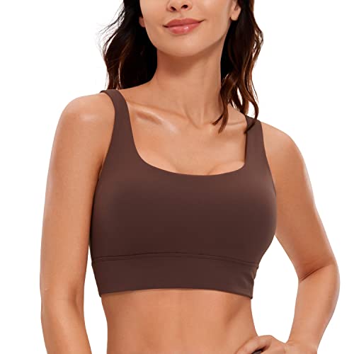 CRZ YOGA Damen ButterLuxe Sport BH U Back Ohne Buegel Große Brüste Fitness Yoga BH Top Taupe L von CRZ YOGA