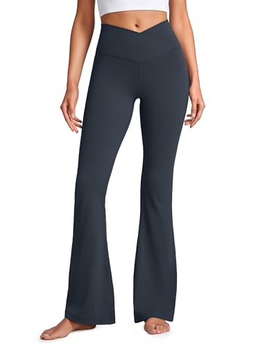 CRZ YOGA Damen Butterluxe Bootcut Schlaghose Yoga Leggings Crossover High Waist Blickdicht Sporthose Fitnesshose - 79cm Echte Marine 36 CRZ YOGA Damen Butterluxe Bootcut Schlaghose Yoga Leggings Crossover High Waist Blickdicht Sporthose Fitnesshose - 79cm Echte Marine 36 von CRZ YOGA