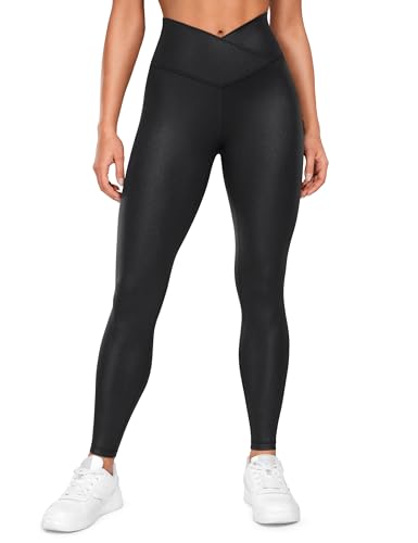 CRZ YOGA Damen Butterluxe Cross Waist Workout Leggings V Cross High Waist Bauchkontrolle Lounge Yoga Leggings - 71cm Schwarzer Klassiker 40 CRZ YOGA Damen Butterluxe Cross Waist Workout Leggings V Cross High Waist Bauchkontrolle Lounge Yoga Leggings - 71cm Schwarzer Klassiker 40 von CRZ YOGA
