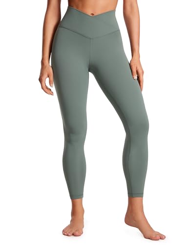 CRZ YOGA Damen Butterluxe Cross Waist Workout Leggings V Cross High Waisted Bauchkontrolle Gym Yoga Leggings - 64cm Grauer Salbei 36 CRZ YOGA Damen Butterluxe Cross Waist Workout Leggings V Cross High Waisted Bauchkontrolle Gym Yoga Leggings - 64cm Grauer Salbei 36 von CRZ YOGA