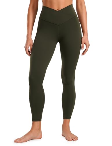 CRZ YOGA Damen Butterluxe Cross Waist Workout Leggings V Cross High Waisted Bauchkontrolle Gym Yoga Leggings - 64cm Olivgrun 42 CRZ YOGA Damen Butterluxe Cross Waist Workout Leggings V Cross High Waisted Bauchkontrolle Gym Yoga Leggings - 64cm Olivgrun 42 von CRZ YOGA