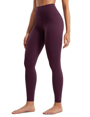 CRZ YOGA Butterluxe Damen High Waist Sport Leggings Blickdicht Yoga Leggins Sporthose Workout Gym Yogahose - 71cm Dunkellila 40 von CRZ YOGA