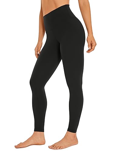 CRZ YOGA Butterluxe Damen High Waist Sport Leggings Blickdicht Yoga Leggins Sporthose Workout Gym Yogahose - 71cm Schwarz 38 von CRZ YOGA