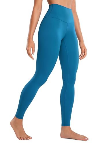 CRZ YOGA Butterluxe Damen High Waist Sport Leggings Blickdicht Yoga Leggins Sporthose Workout Gym Yogahose - 71cm Superschallblau 40 von CRZ YOGA