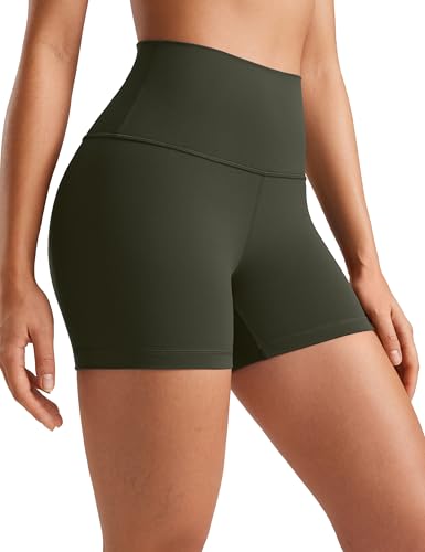 CRZ YOGA Butterluxe Damen Radlerhose Kurze Sporthose High Waist Yoga Sommer Shorts Laufshorts Fitness Hose - 10cm Olivgrun 34 CRZ YOGA Butterluxe Damen Radlerhose Kurze Sporthose High Waist Yoga Sommer Shorts Laufshorts Fitness Hose - 10cm Olivgrun 34 von CRZ YOGA