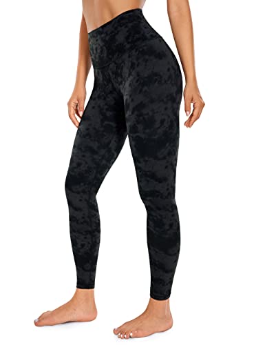 CRZ YOGA Butterluxe Damen High Waist Sport Leggings Blickdicht Yoga Leggins Sporthose Workout Gym Yogahose - 64cm Der Rauchtintennebel 36 von CRZ YOGA