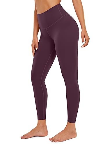 CRZ YOGA Butterluxe Damen High Waist Sport Leggings Blickdicht Yoga Leggins Sporthose Workout Gym Yogahose - 64cm Dunkellila 44 von CRZ YOGA