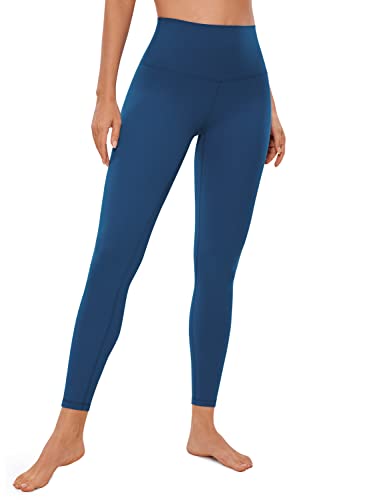 CRZ YOGA Butterluxe Damen High Waist Sport Leggings Blickdicht Yoga Leggins Sporthose Workout Gym Yogahose - 64cm FRANZÖSISCHE Marine 40 von CRZ YOGA