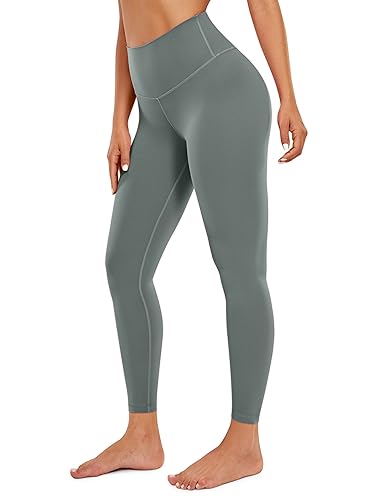 CRZ YOGA Butterluxe Damen High Waist Sport Leggings Blickdicht Yoga Leggins Sporthose Workout Gym Yogahose - 64cm Grauer Salbei 34 von CRZ YOGA