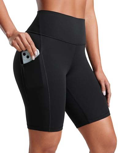 CRZ YOGA Damen Butterluxe Sport Radlerhose High Waist Yoga Gym Kurze Leggings Blickdichte Biker Shorts mit Tasche - 20cm Schwarz 40 CRZ YOGA Damen Butterluxe Sport Radlerhose High Waist Yoga Gym Kurze Leggings Blickdichte Biker Shorts mit Tasche - 20cm Schwarz 40 von CRZ YOGA