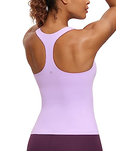 CRZ YOGA Damen Butterluxe Tank Tops Racerback Sport Top Yoga Fitness Oberteil Tanktops mit Integriertem BH Elfen-Purpur 38 von CRZ YOGA